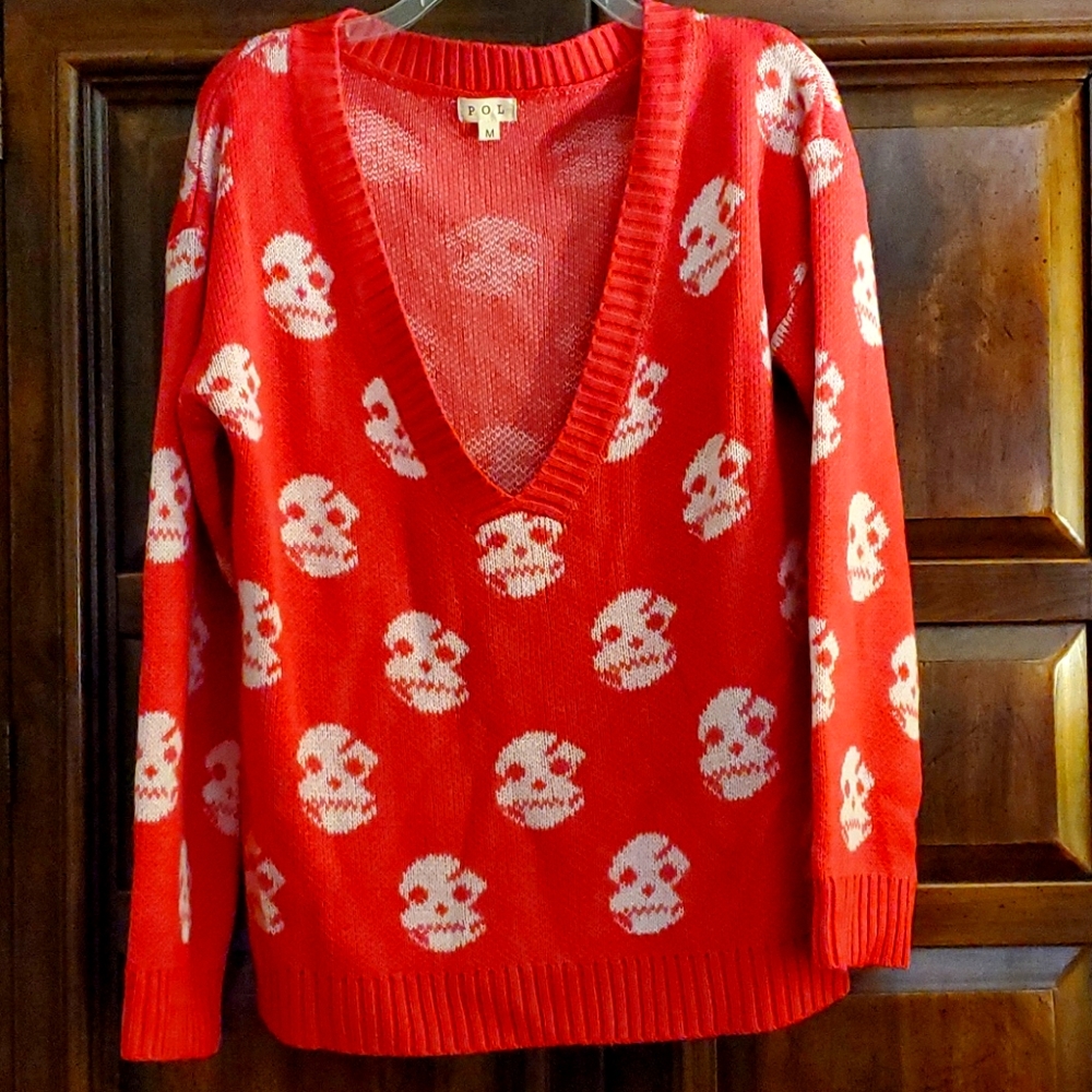 Pink skull sweater